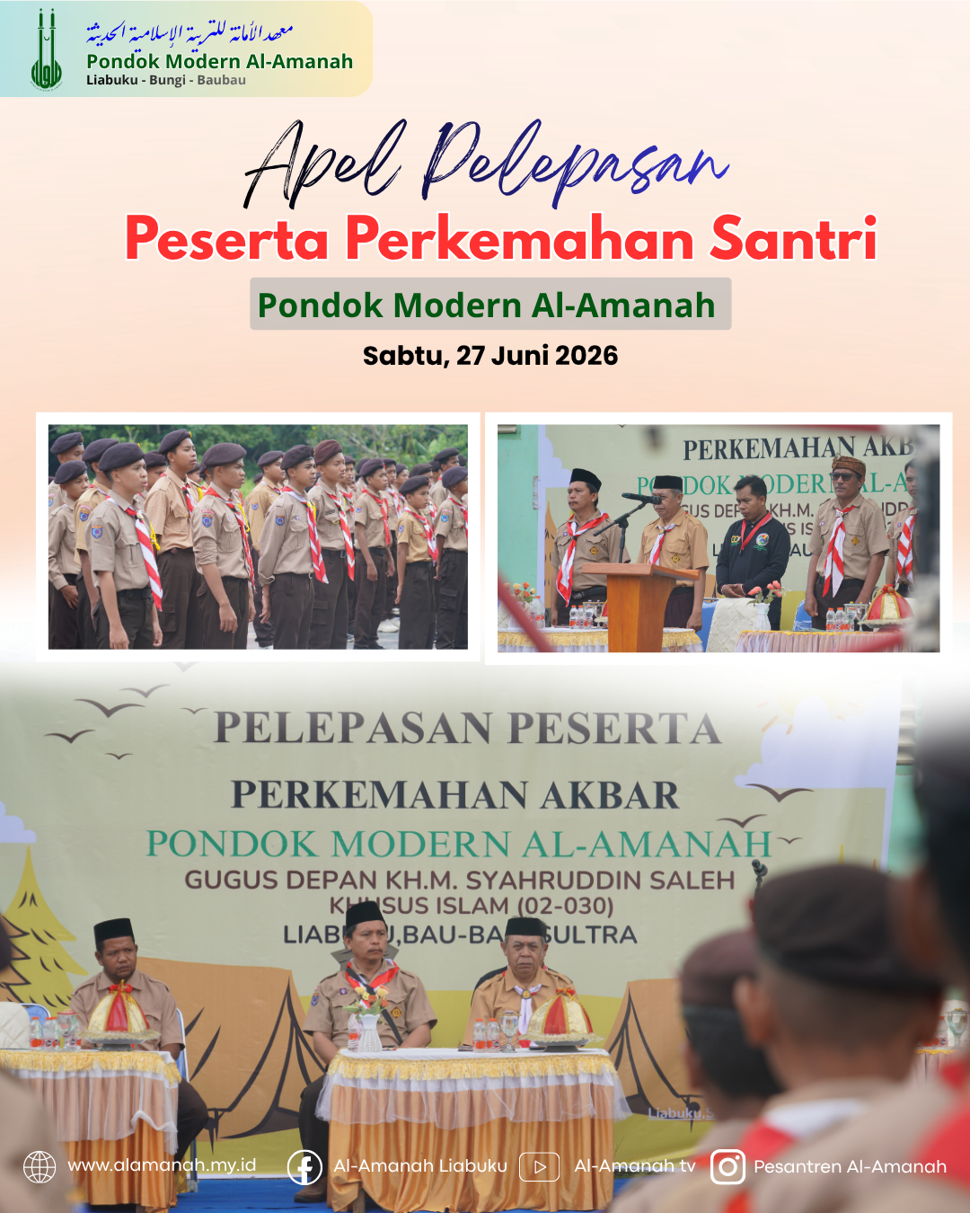 Apel Pelepasan Peserta Perkemahan Al-Amanah Putra